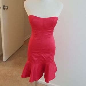 Marciano red strapless dress